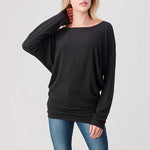 Brushed Hacci Dolman Sleeve Tops - 2739