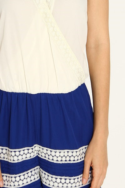 Open Back Embroidered Romper - FrouFrou Couture