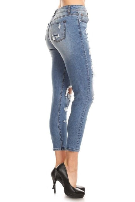 Destroyed Skinny Jeans - FrouFrou Couture