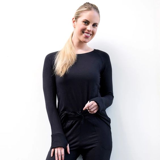 The Weekender Black Thumbhole Top - FrouFrou Couture
