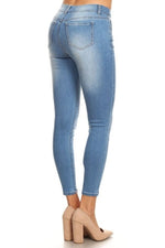 Mid-High Rise Ankle Skinny Enjeans - Light - FrouFrou Couture