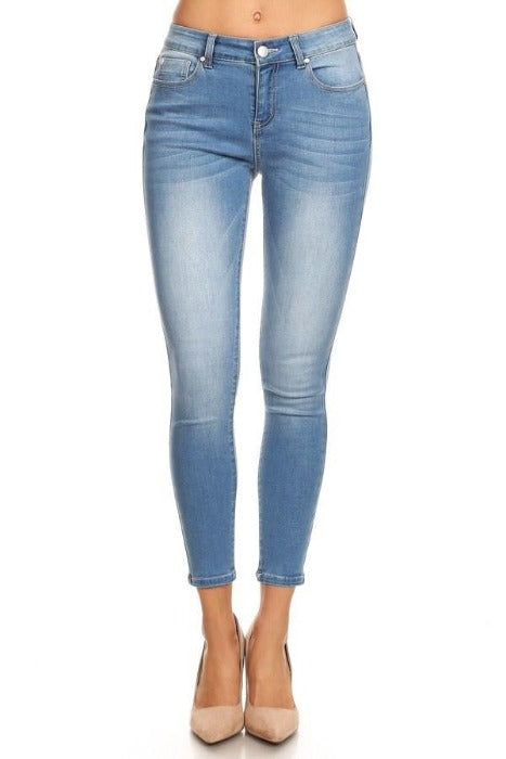 Mid-High Rise Ankle Skinny Enjeans - Light - FrouFrou Couture