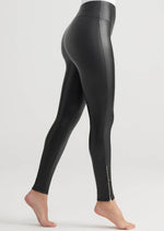 Yummie - Faux Leather Shaping Legging with Side Zip