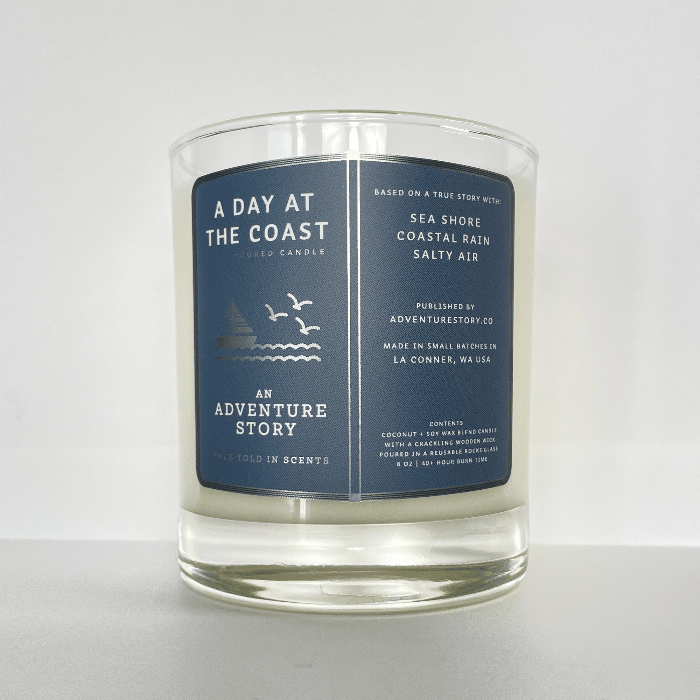 Product Details  - Made with a clean burning organic coconut and soy wax blend.  - Eco-friendly crackling wooden wick made from Forest Stewardship Council (FSC) certified wood.  - Hand-poured in a 10 oz reusable whiskey glass.  - 8 oz with a 40+ hour burn time.  - Crafted by hand in La Conner, WA.