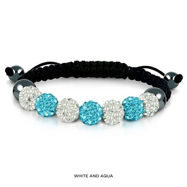 Austrian Crystal Bracelet in Genuine Leather - FrouFrou Couture