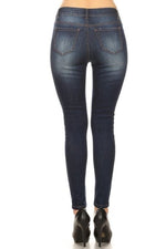 Super Soft Mid Rise Ankle Skinny Jeans - Dark - FrouFrou Couture