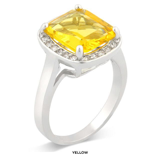 Yellow Asscher-Cut Ring - FrouFrou Couture