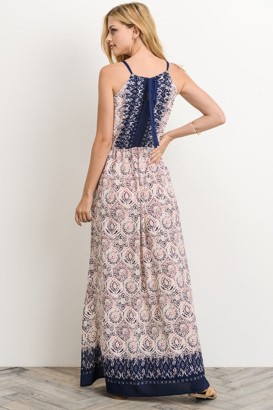 Mosaic Print Maxi Dress - FrouFrou Couture