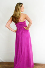 Bandeau Maxi Dress with Beaded Bodice - FrouFrou Couture