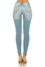 Premium Modal Distressed Skinny Jeans - light wash - FrouFrou Couture