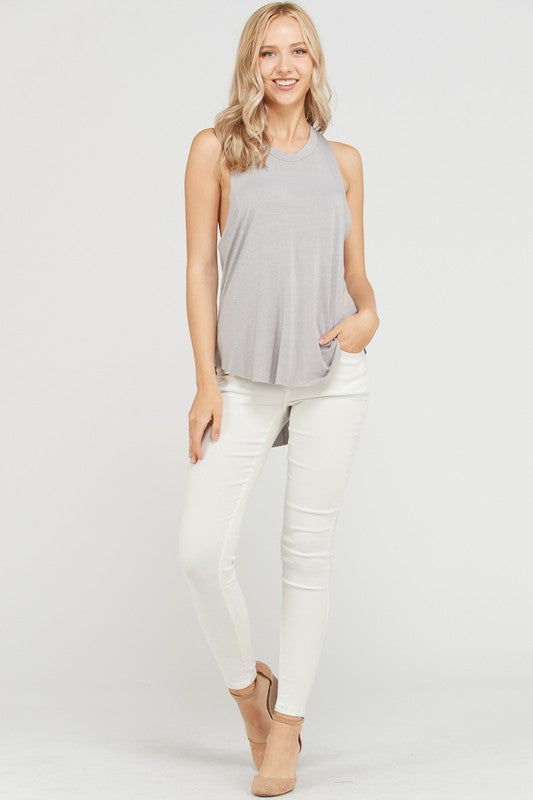 Raw Edge Racer Distressed Tank - FrouFrou Couture