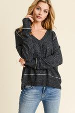 Ultra Soft V Neck Long Sleeve Sweater - FrouFrou Couture