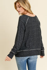 Ultra Soft V Neck Long Sleeve Sweater - FrouFrou Couture