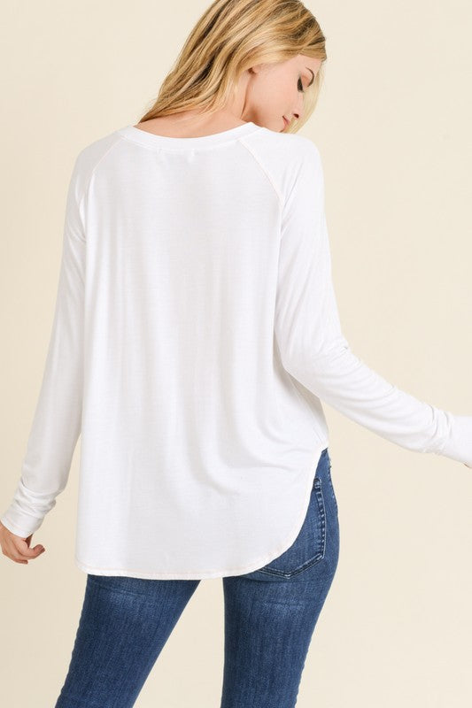 Raglan Long Sleeve Tops - FrouFrou Couture