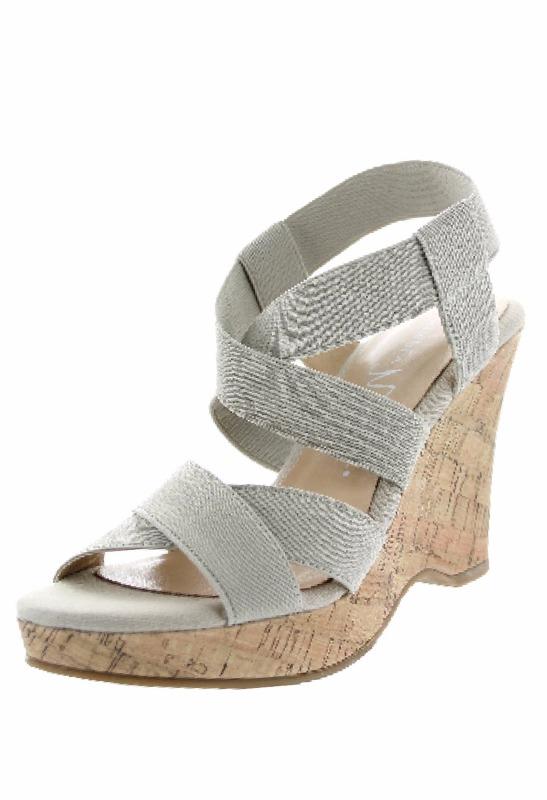 Criss Cross Wedge Heel - Khaki - FrouFrou Couture