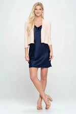 Brushed Knit Cashmere Like Bolero Cardigan