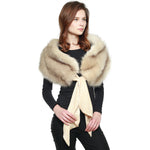 Faux Fur Shawl with Scarf Tie - FrouFrou Couture