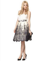 Navy Baroque Style Midi Skirt - FrouFrou Couture