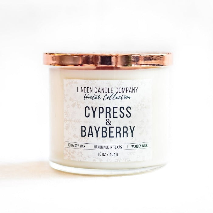 Cypress & Bayberry 16oz Seasonal Soy Candle - FrouFrou Couture