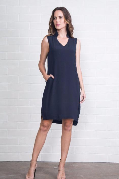 Bishop Collar Pocket Dress - FrouFrou Couture