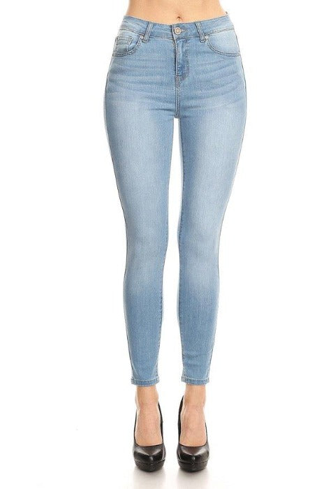 Classic High Waisted Ankle Cropped Skinny Jeans - FrouFrou Couture