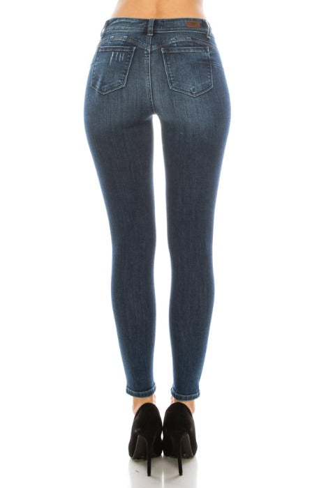 Mid Rise Push Up Ankle Skinny Jeans - EP3128 - FrouFrou Couture