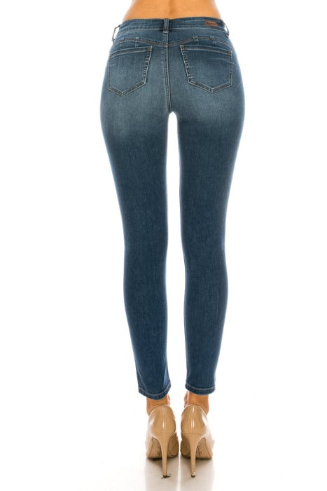 Mid-Rise Push-Up Skinny Jeans - EP3129 - FrouFrou Couture