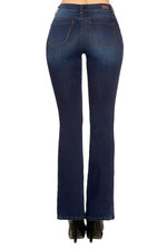 High Rise Solid Bootcut Jeans - EP3186 - FrouFrou Couture