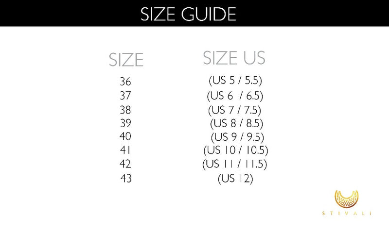 European Sizing Chart - Stivali - Handcrafted Stiletto Booties - FrouFrou Couture