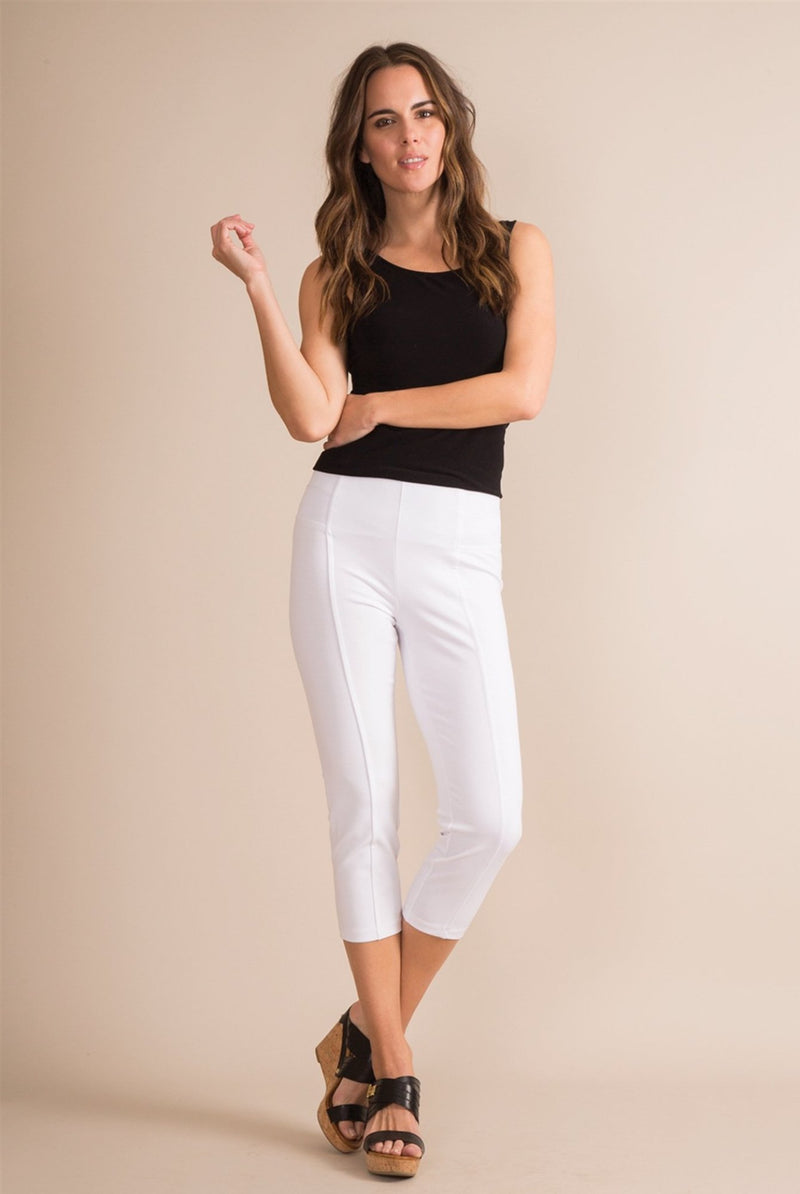 Ponte Cropped White Pant - FrouFrou Couture