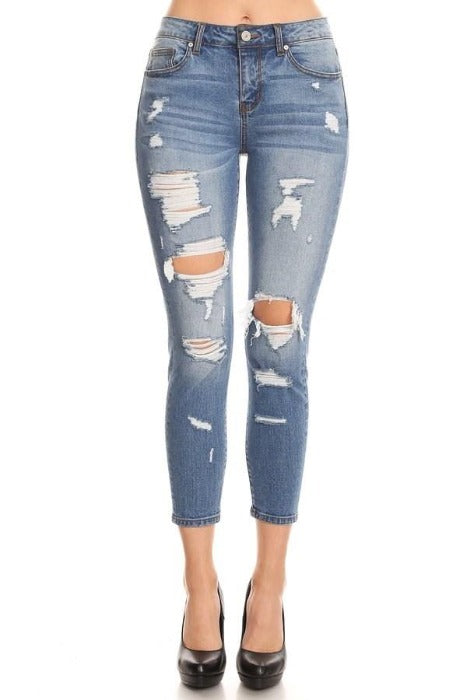 Destroyed Skinny Jeans - FrouFrou Couture