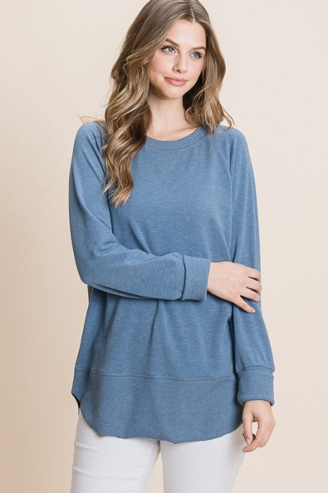 Knit Tunic Top in A Relaxed Fit Pullover Sweater - Assorted Colors