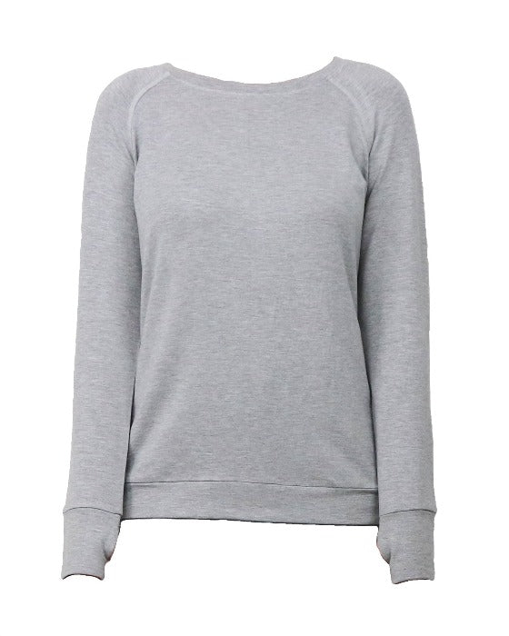The Weekender Gray Thumbhole Top - FrouFrou Couture