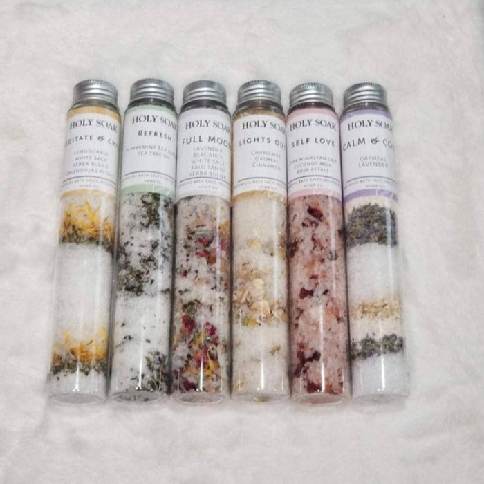 Botanical Bath Salts Infused with Hemp Oil - 100 ml Tubes