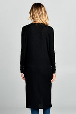 Black Ribbed Duster