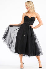 Black Corset Cocktail Dress