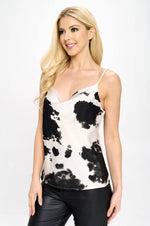 Silky Cow Print Tank - Made in USA