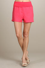 Linen Fold-Over Shorts - FrouFrou Couture
