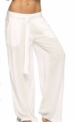 Turkana White Beach Wear Pants - FrouFrou Couture