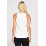 Racer Back Rib Knit Tank Top - Renee - MADE IN USA