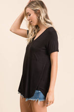 Short Sleeve V-Neck Top