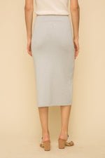 Grey Sweater Skirt with slit = Medium