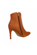 Stivali Radiance,  Handcrafted Leather Stiletto Booties - Tan - FrouFrou Couture, Soleil's Boutique