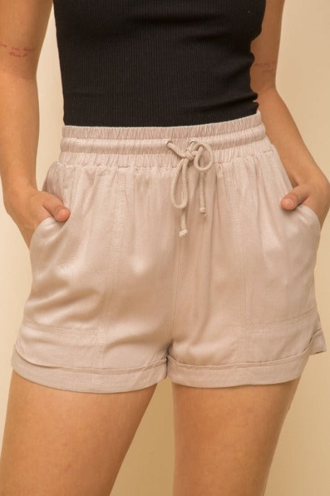 Soft Twill Shorts with Pockets