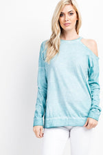 Single Shoulder Loose Fit Top - Seafoam - FrouFrou Couture