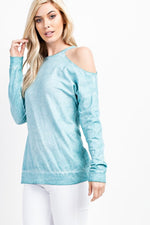 Single Shoulder Loose Fit Top - Seafoam - FrouFrou Couture