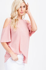 Relaxed Fit Cold Shoulder Top - FrouFrou Couture