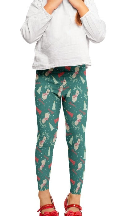 Fa La Llama Kids Christmas Leggings - FrouFrou Couture