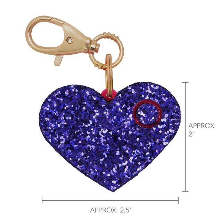 Heart Rhinestone Personal Alarm with LED - FrouFrou Couture