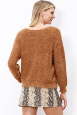 Fuzzy Metallic Sweater - FrouFrou Couture